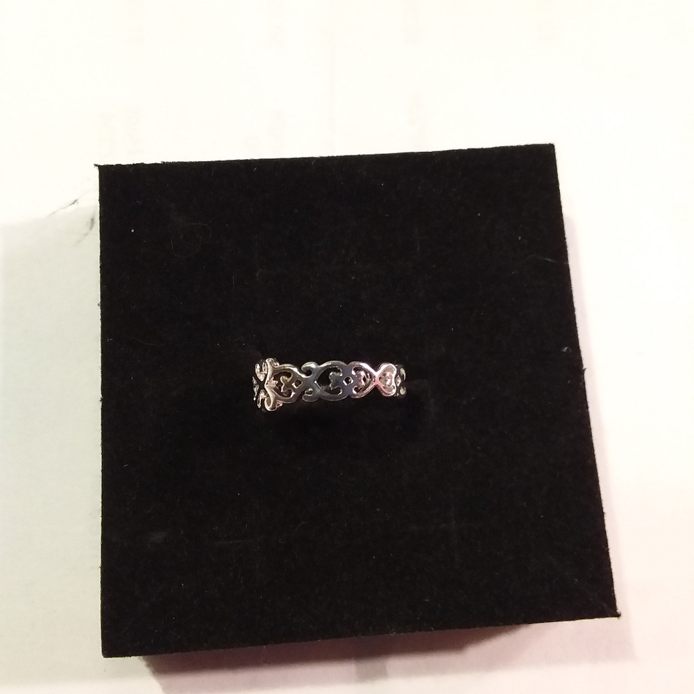 Silver Heart Shape Design Toe Ring